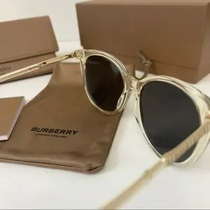 Burberry Authentic 55mm Gold Signature Patterned Cat Eye Sunglasses New In Box Burberry | Accessories | Burberry Authentic 55mm Gold  main image 3